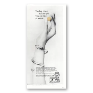 1971 Royal Hawaiian Macadamia Nuts Print Ad | Big Blond Ectasy Pills