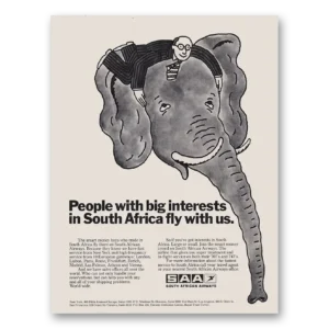 1971 South African Airways Print Ad | Big Interests