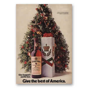 1971 Seagrams 7 Crown Whiskey Print Ad | Give Best Of America