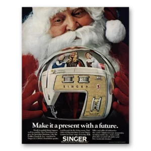 1971 Singer Sewing Machine Print Ad | Present Future