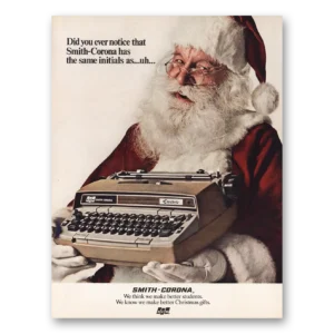 1971 Smith Corona Typewriters Print Ad | Same Initials