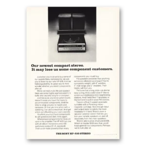 1971 Sony Stereo Print Ad | Hp610 Compact