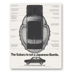 1971 Subaru Sedan Print Ad | Japanese Beetle