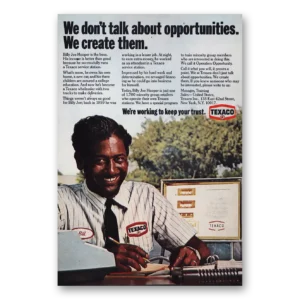 1971 Texaco Print Ad | Billy Joe Hooper