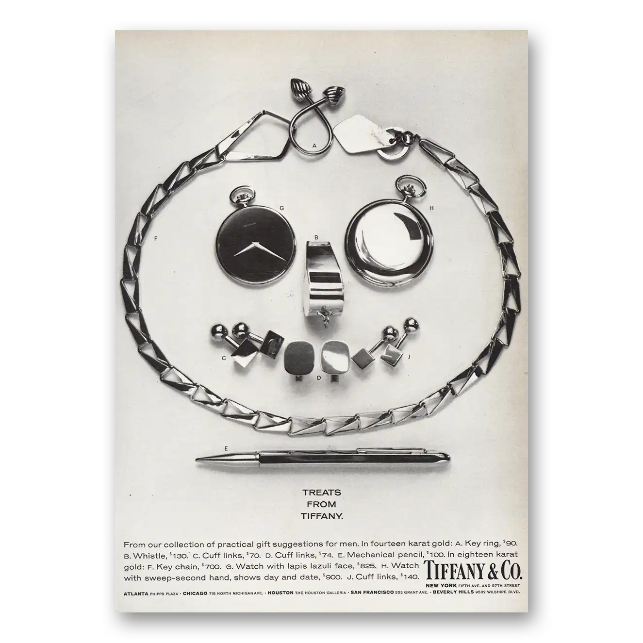 1971 Tiffany & Co Print Ad | Treats Gift Suggestions