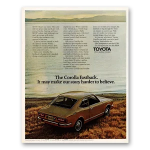 1971 Toyota Corolla Print Ad | Fastback Story