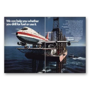 1971 United Aircraft Print Ad | Drill For Fuel