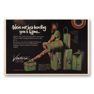 1971 Ventura Luggage Print Ad | Not Just Handing You Lyme