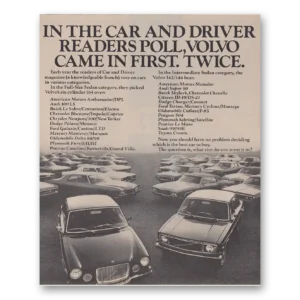 1971 Volvo Print Ad | Came In First