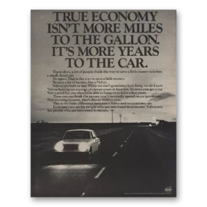 1971 Volvo Print Ad | True Economy