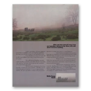 1971 Wells Fargo Bank Print Ad | Legendary History