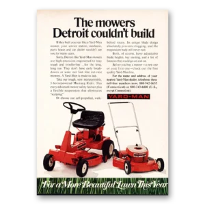 1971 Yard Man Mowers Print Ad | Mowers Detroit