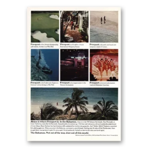 1972 Abaco Bahamas Print Ad | Where Freeport Is