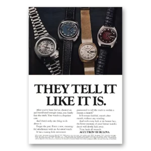 1972 Accutron Watch Print Ad | Tell It