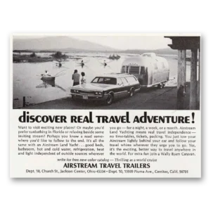 1972 Airstream Trailers Print Ad | Exciting New Places