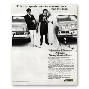 1972 Allstate Insurance Print Ad | Young Married