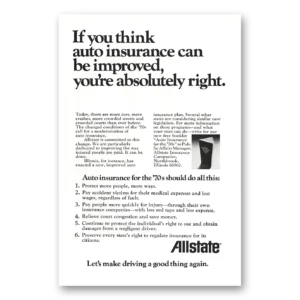 1972 Allstate Insurance Print Ad | Auto Insurance