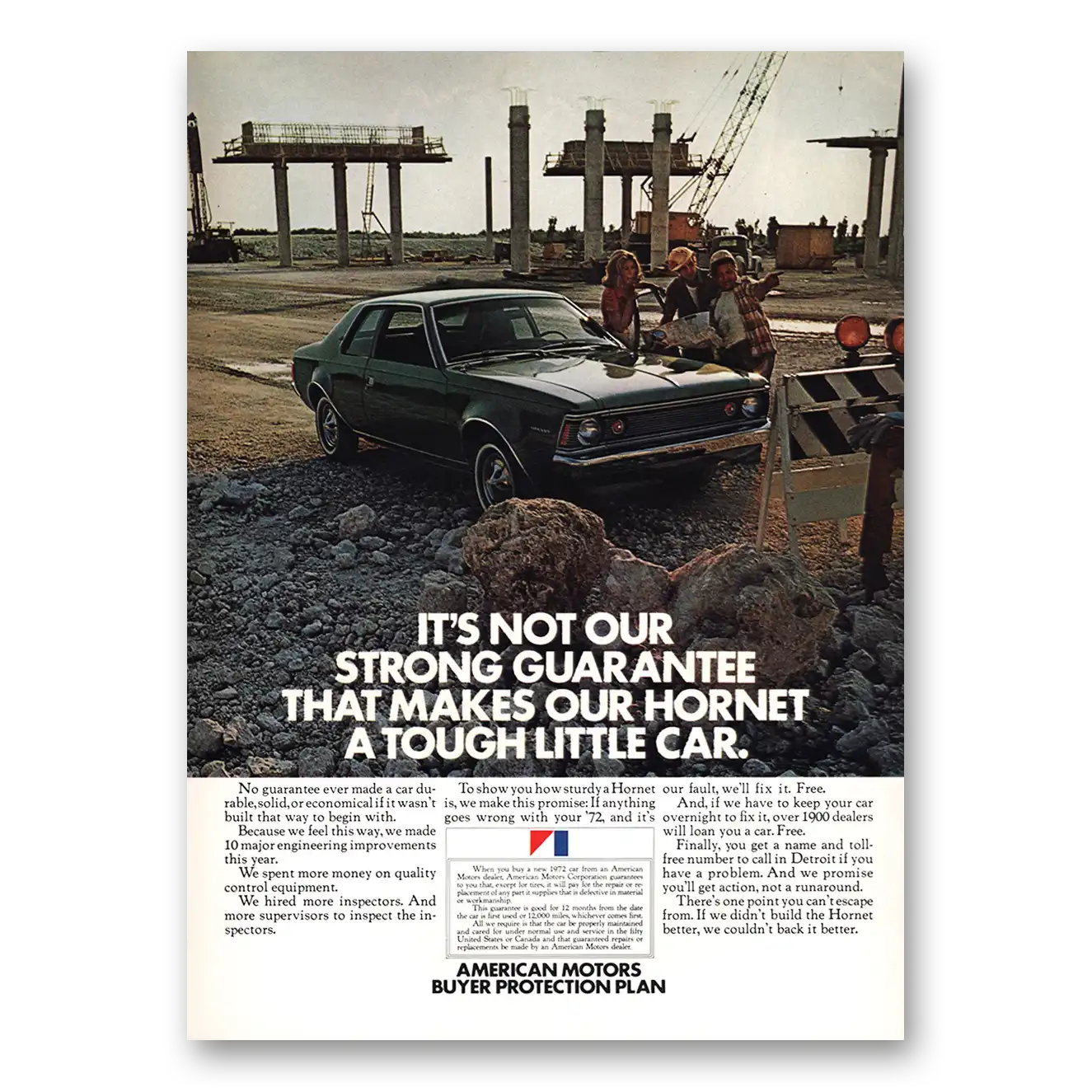 1972 AMC Hornet Print Ad | Tough Little Car