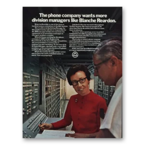 1972 AT&T Print Ad | Blanche Reardon