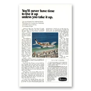 1972 Beechcraft Sierra Print Ad | Live It Up
