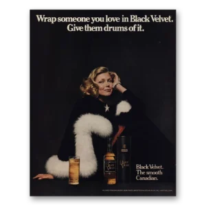 1972 Black Velvet Whisky Print Ad | Wrap Someone