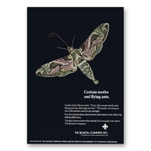 1972 Boston Company Print Ad | Flying Ants