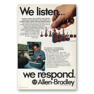 1972 Allen Bradley Motor Control Print Ad | We Listen