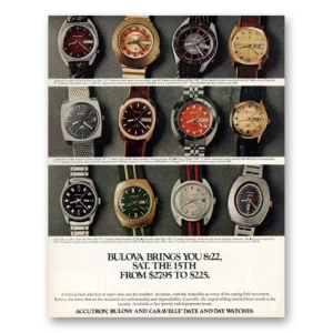1972 Accutron Watch Print Ad | 822