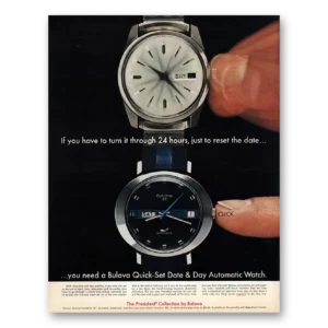 1972 Bulova Watch Print Ad | 24 Hours