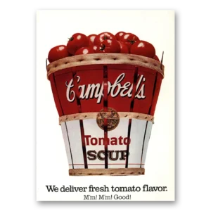 1972 Campbells Tomato Soup Print Ad | Tomato Flavor