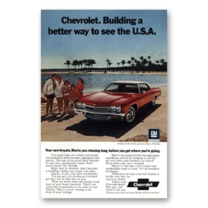 1972 Chevrolet Impala Print Ad | See Usa Miami