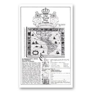1972 Condor Corporation Print Ad | Old World Map