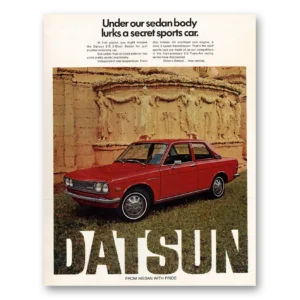 1972 Datsun 510 Print Ad | Under Our Sedan