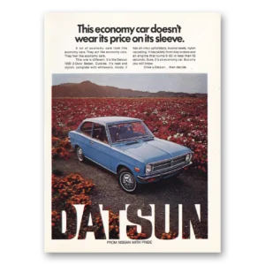 1972 Datsun Print Ad | Doesn’t Wear Price On Sleeve