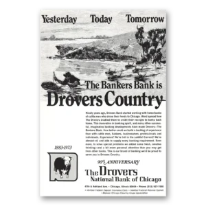 1972 Drovers National Bank of Chicago Print Ad | Bankers Bank