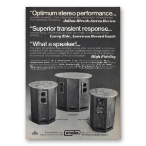 1972 Empire Scientific Print Ad | Optimum Stereo Performance