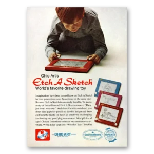 1972 Etch A Sketch Print Ad | Drawing Toy