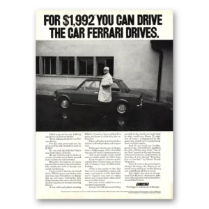 1972 Fiat Print Ad | Ferrari Drives