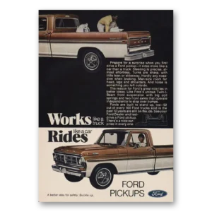 1972 Ford Pickup Print Ad | Works Like Truck