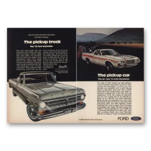 1972 Ford Ranchero Print Ad | Styleside Ranchero