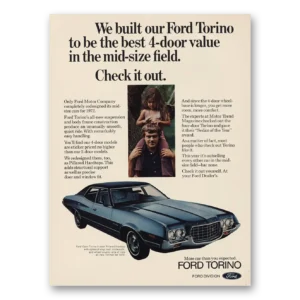 1972 Ford Torino Print Ad | Mid Size Field