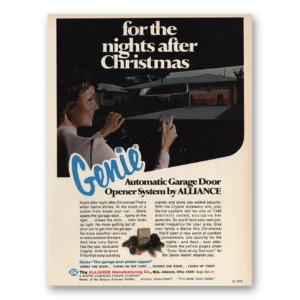 1972 Genie Garage Door Opener Print Ad | Christmas