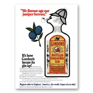 1972 Gordons Gin Print Ad | Juniper Berries