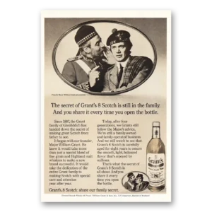 1972 Grants Scotch Whisky Print Ad | Secret