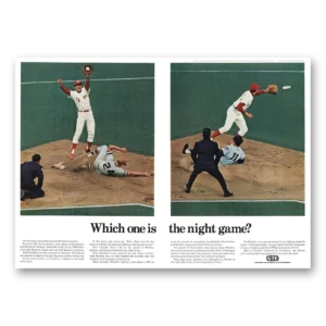 1972 General Telephone GTE Print Ad | Night Game
