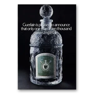 1972 Imperiale Cologne Print Ad | Only One Man