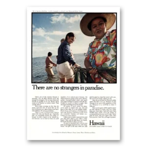 1972 Hawaii Print Ad | No Strangers