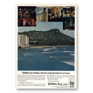 1972 Holiday Inn Print Ad | Waikiki