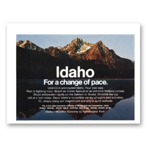 1972 Idaho Print Ad | Change Pace