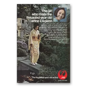 1972 Japan Air Lines Print Ad | Thousand Year